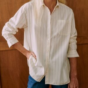Mango Button Down Stripe Shirt